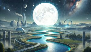 Full-Moon-in-Aquarius-2025.-Technology-and-communications-full-moon-over-an-electrical-field.-Astrological-energy