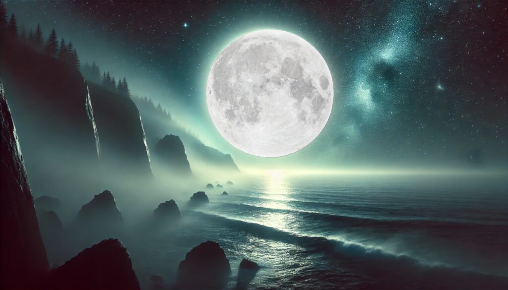 Full-Moon-in-Pisces-over-ocean-waves-at-night.-Astrolical-energies-during-a-full-moon