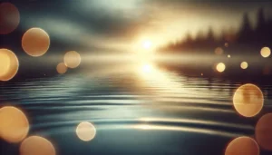 A-serene-and-tranquil-scene-of-light-being-softly-reflected-on-still-waters-symbolizing-calm-emotions.-The-water-surface-is-smooth-mirroring-a-gently empathy for the best psychic reading