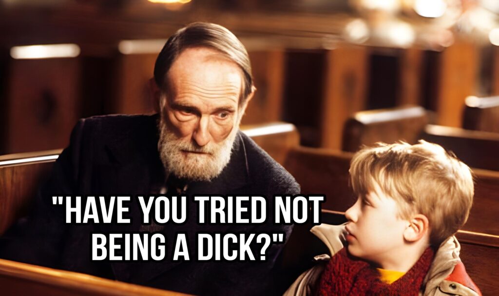 Home-Alone-scene-where-Kevin-speaks-with-old-man-in-church-at-Christmas