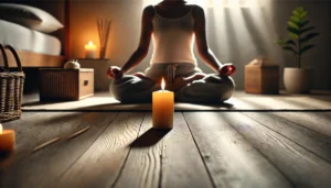 A-peaceful-scene-of-a-person-meditating-in-a-cross-legged-position-in-a-softly-lit-room.-A-single-candle-glows-in-front-of-them-casting-warm-light-increasing intuition