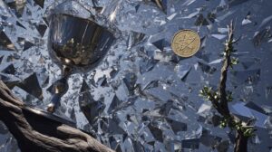 tarot-dreamscape-floating-chalice-gold-coin-wand-mirror-shards-indigo-golden-light