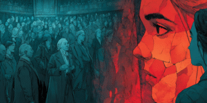 A_crowded_theater_with_faceless_figures_applaudin_imposter-syndrome