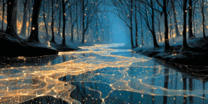 tarot-paranormal-edge-thread-forest-whispers-faces_A_glowing_thread_of_silver_weaving_through