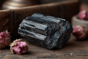 black_tourmaline_close-up-with-dried-roses-psychic-protection.