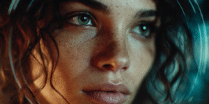 Person looking off-camera with focused concentration as subtle concentric air-pressure waves radiate from their head, symbolizing intuitive perception and heightened awareness.