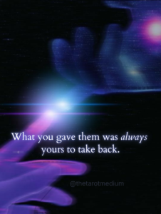 What you gave them was always yours to take back. Two human hands made of light touching index fingers with illumination at the point of contact, symbolizing the spiritual work of reclaiming pieces of yourself after a relationship ends, explained by Chris Bennett, the best psychic medium and tarot reader.